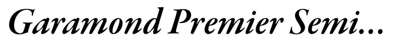 Garamond Premier Semibold Italic Subhead